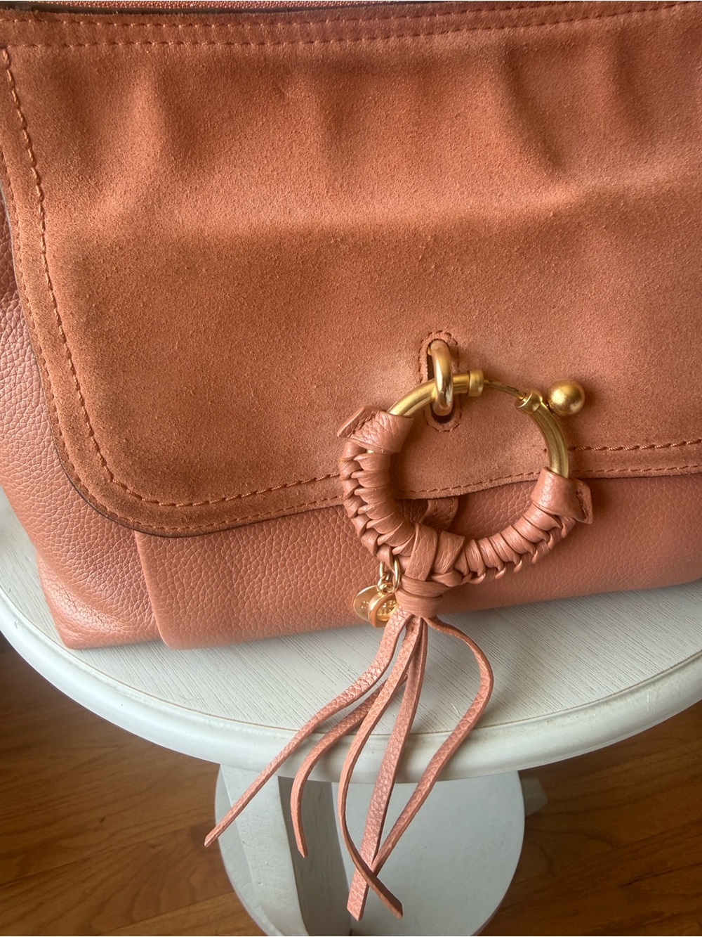 See By Chloé Joan Leather Shoulder Bag with Braided Ring - Picture 3 of 8